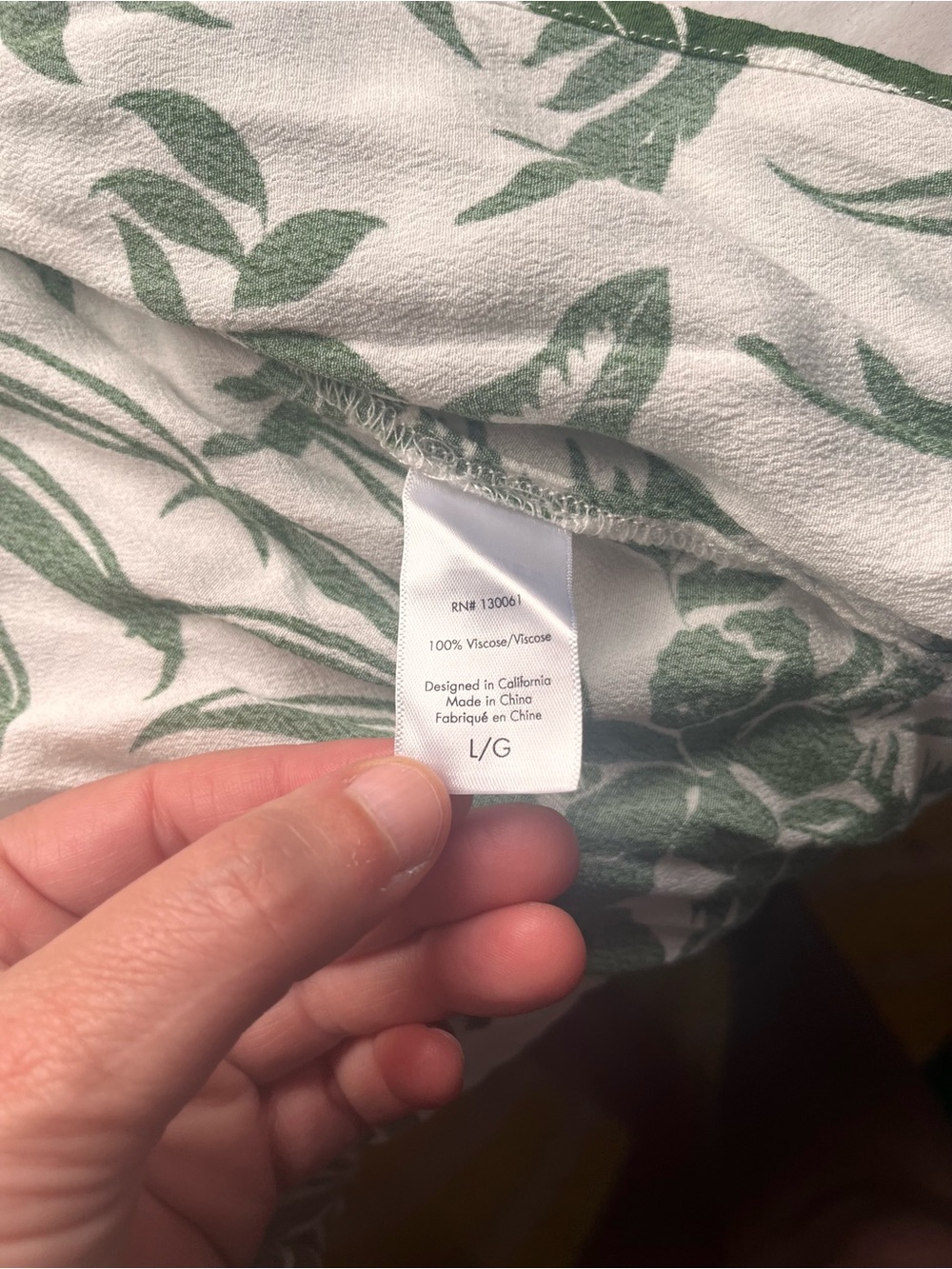 l*space Calla Destination Paradise Maxi Dress with Green Palm Print Side Slit L - Picture 6 of 10